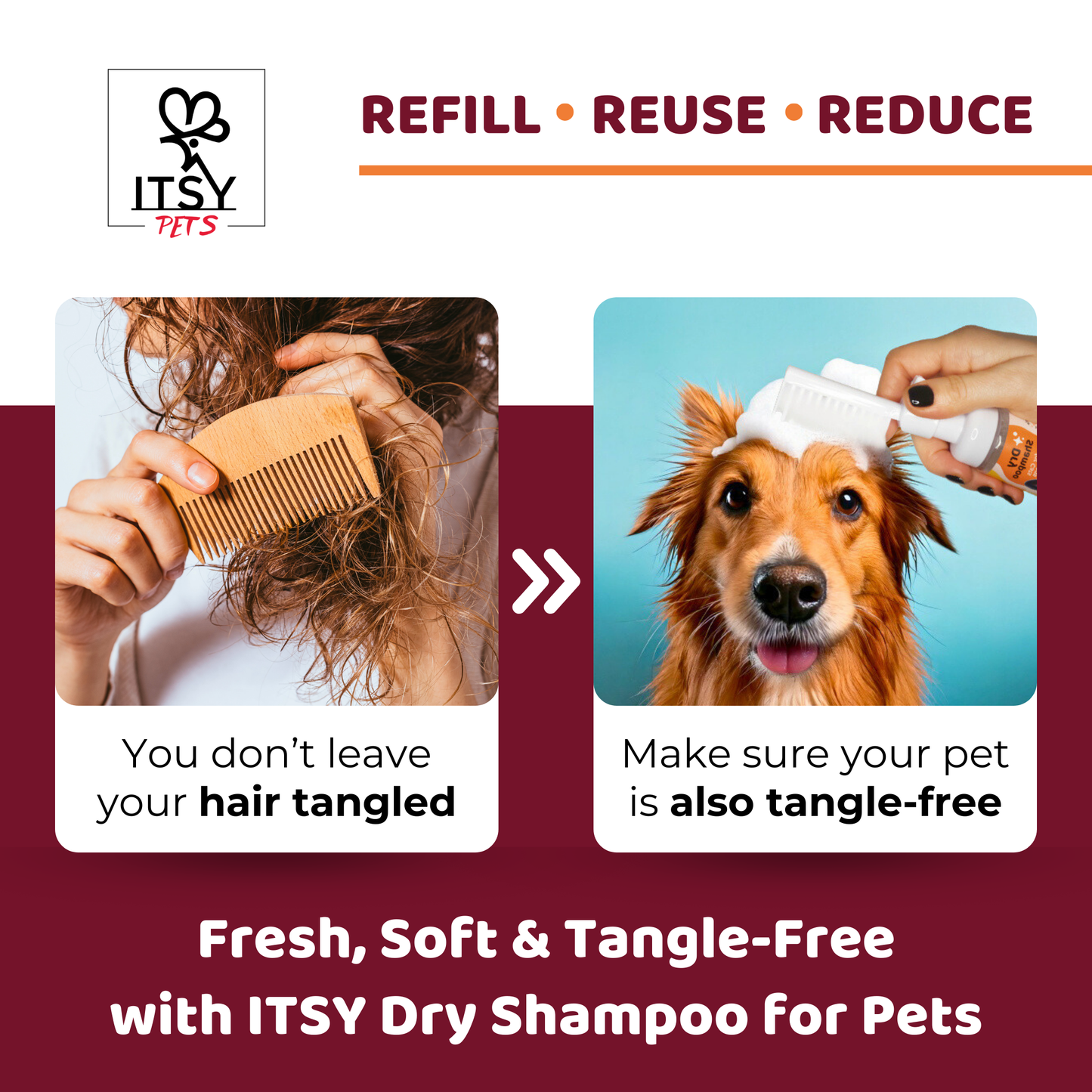 ITSY Pets Dry Shampoo for Dogs & Cats - Starter Pack