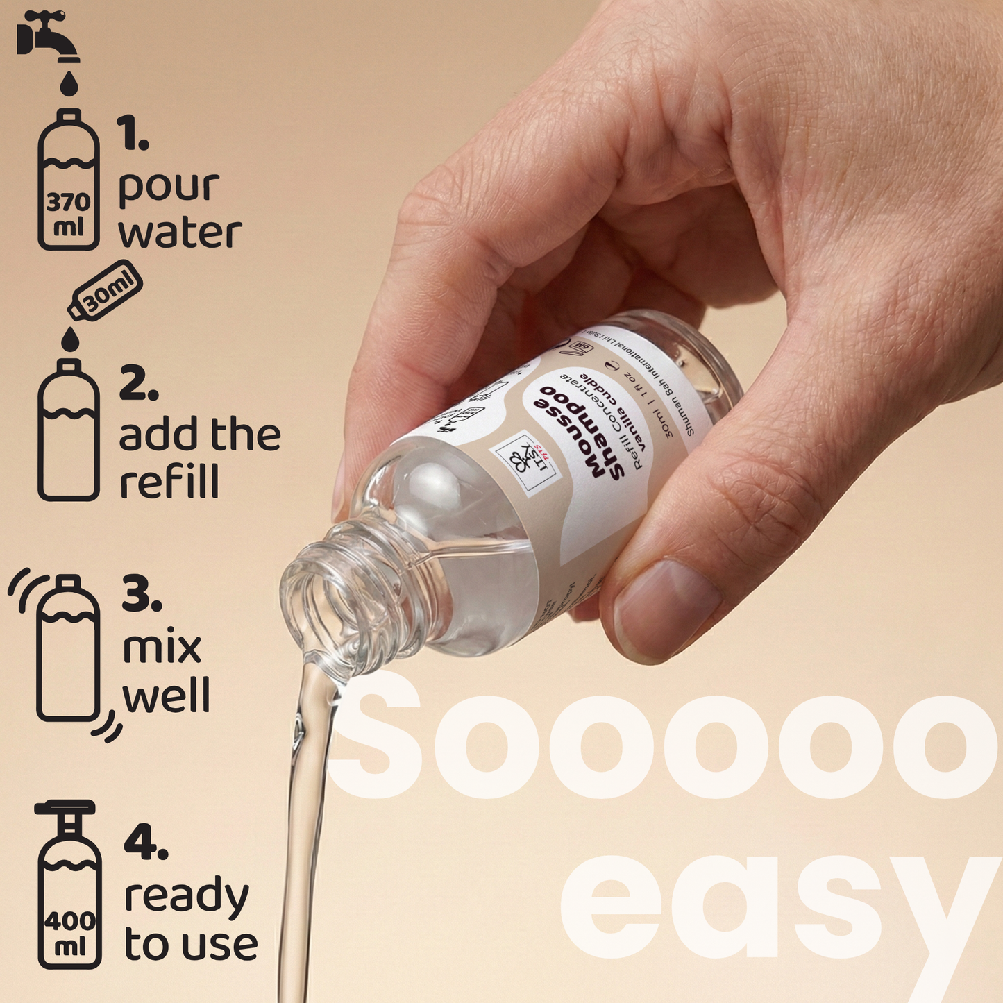 Dog Mousse Shampoo Single Refill | Vanilla Cuddle Scent