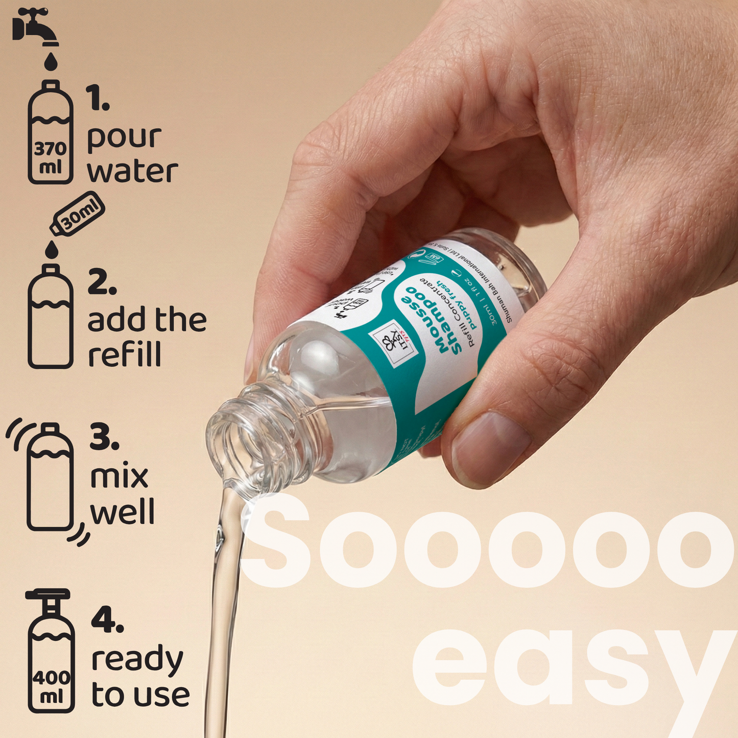 Dog Mousse Shampoo 3-Pack Refill | Puppy Fresh Scent