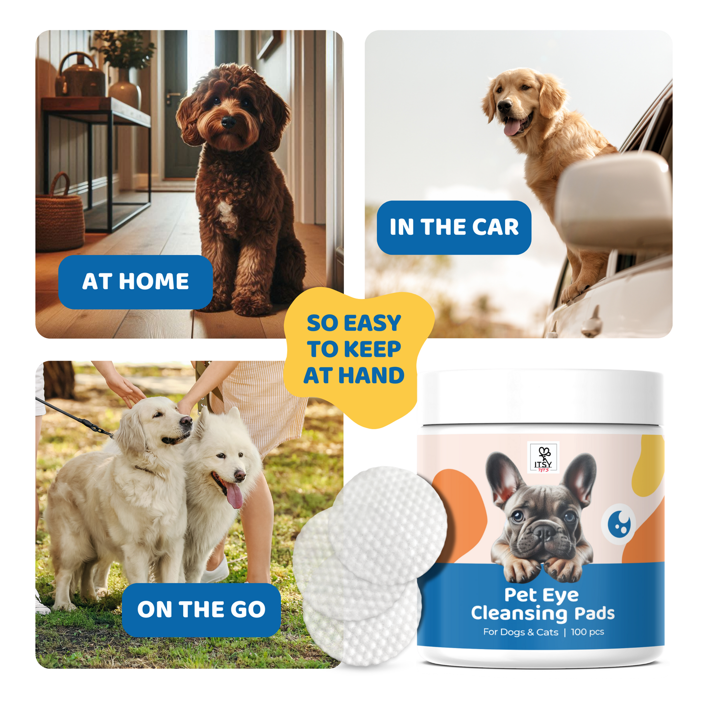 ITSY Pets Eye Cleansing Pads for Dogs & Cats