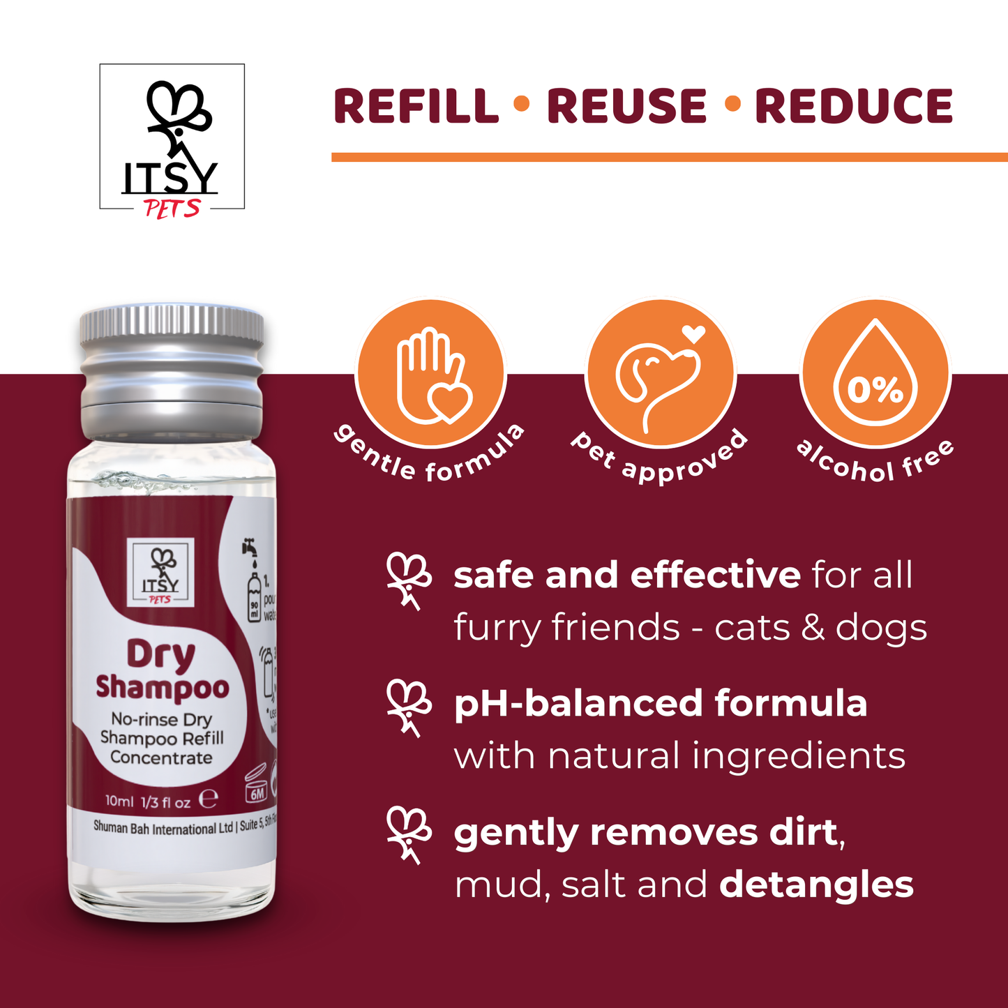 ITSY Pets Dry Shampoo for Dogs & Cats - Starter Pack