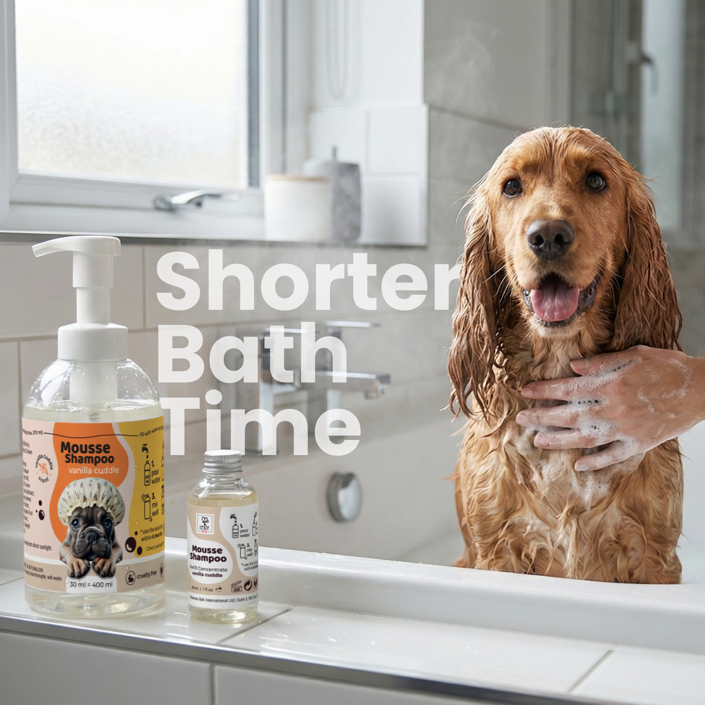 Dog Mousse Shampoo Single Refill | Vanilla Cuddle Scent