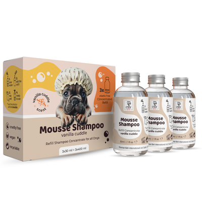 Dog Mousse Shampoo 3-Pack Refill | Vanilla Cuddle Scent