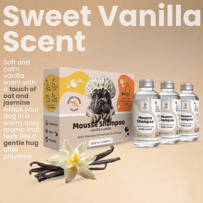 Dog Mousse Shampoo 3 - Pack Refill | Vanilla Cuddle Scent - ITSY Pets