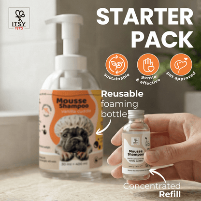 Dog Mousse Shampoo 3 - Pack Refill | Vanilla Cuddle Scent - ITSY Pets