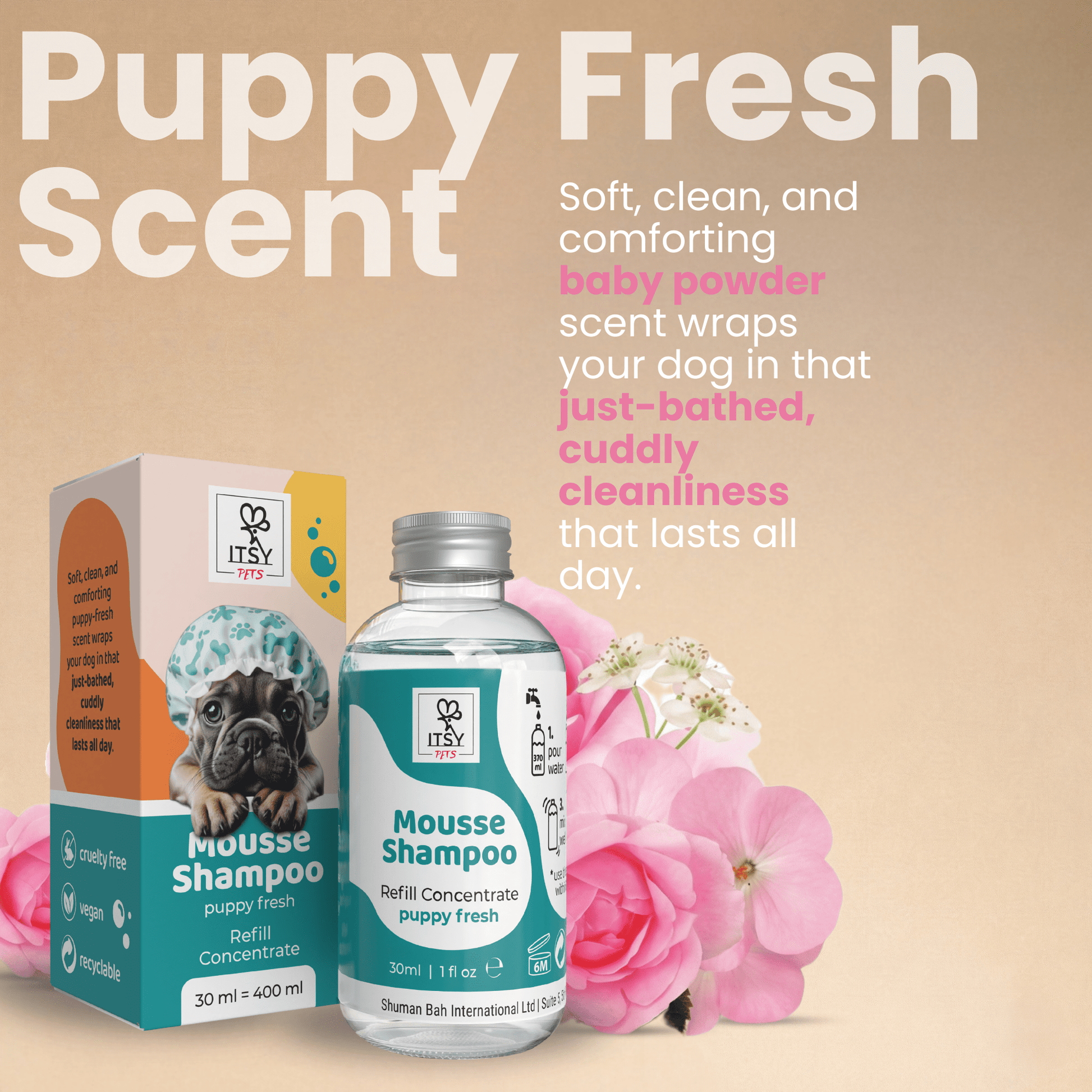 Dog Mousse Shampoo Single Refill | Puppy Fresh Scent - ITSY Pets