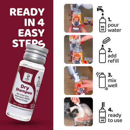 ITSY Pets 10ml Plastic - Free Dry Shampoo Concentrated Refill – 3 - Pack - ITSY Pets