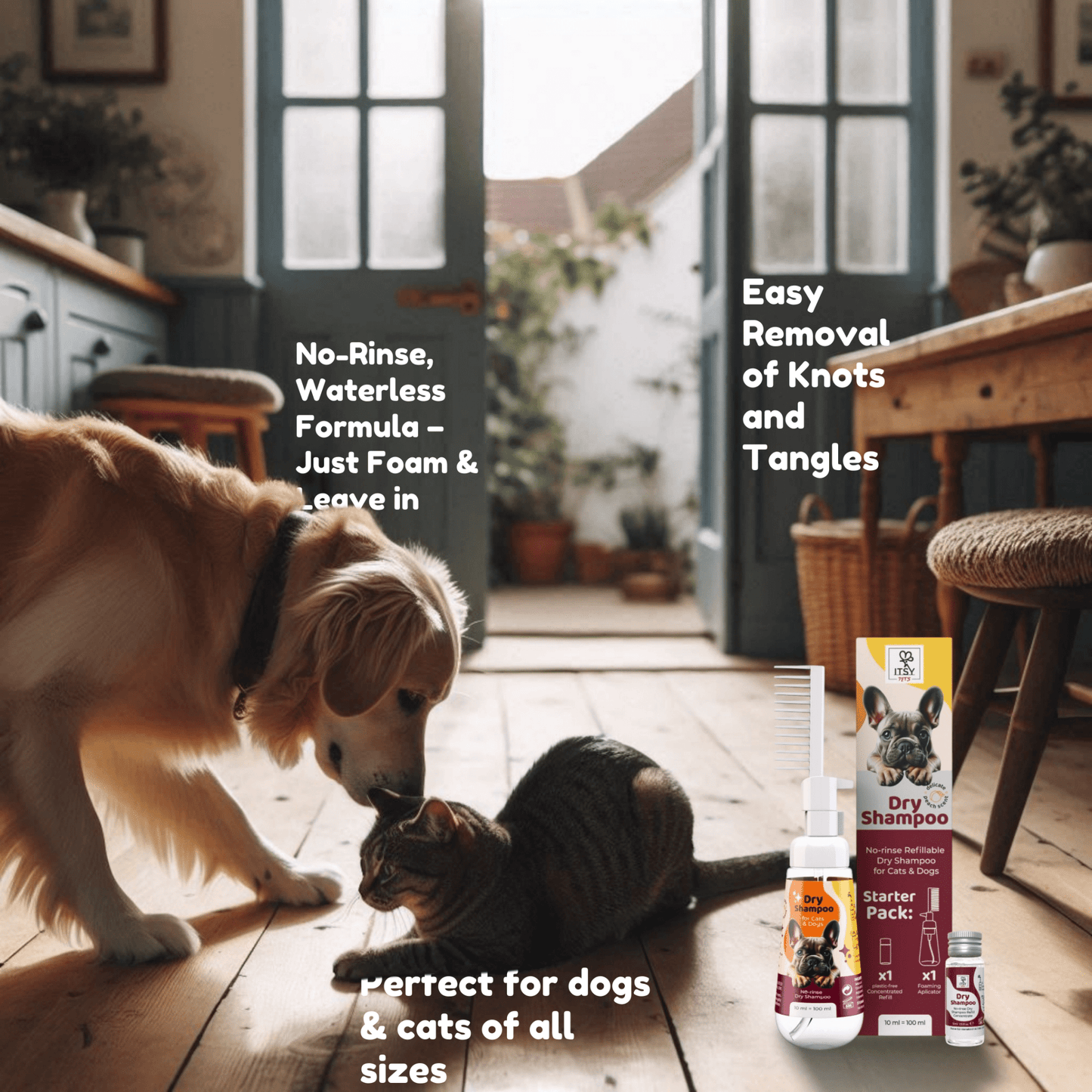 ITSY Pets 10ml Plastic - Free Dry Shampoo Concentrated Refill - ITSY Pets