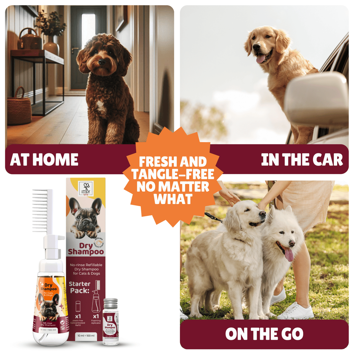 ITSY Pets 10ml Plastic - Free Dry Shampoo Concentrated Refill - ITSY Pets