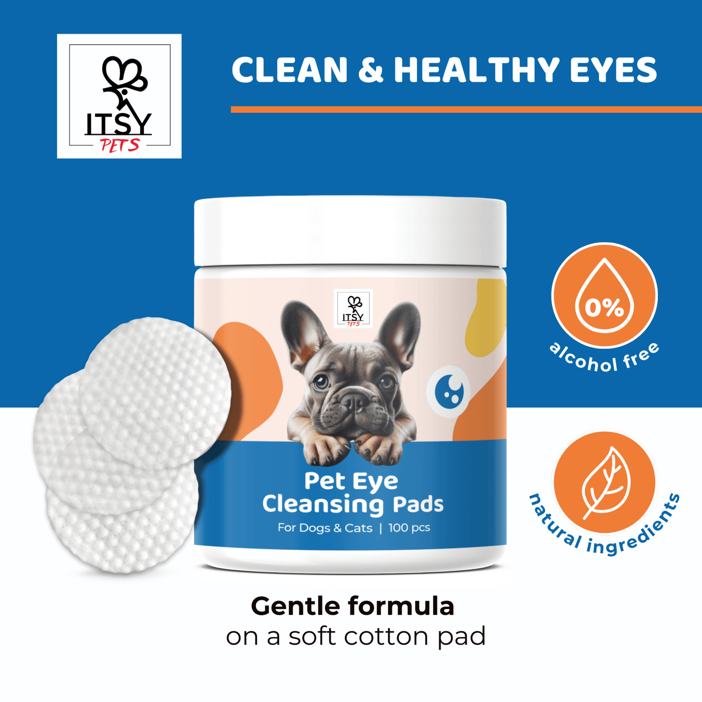 ITSY Pets Eye Cleansing Pads for Dogs & Cats - ITSY Pets