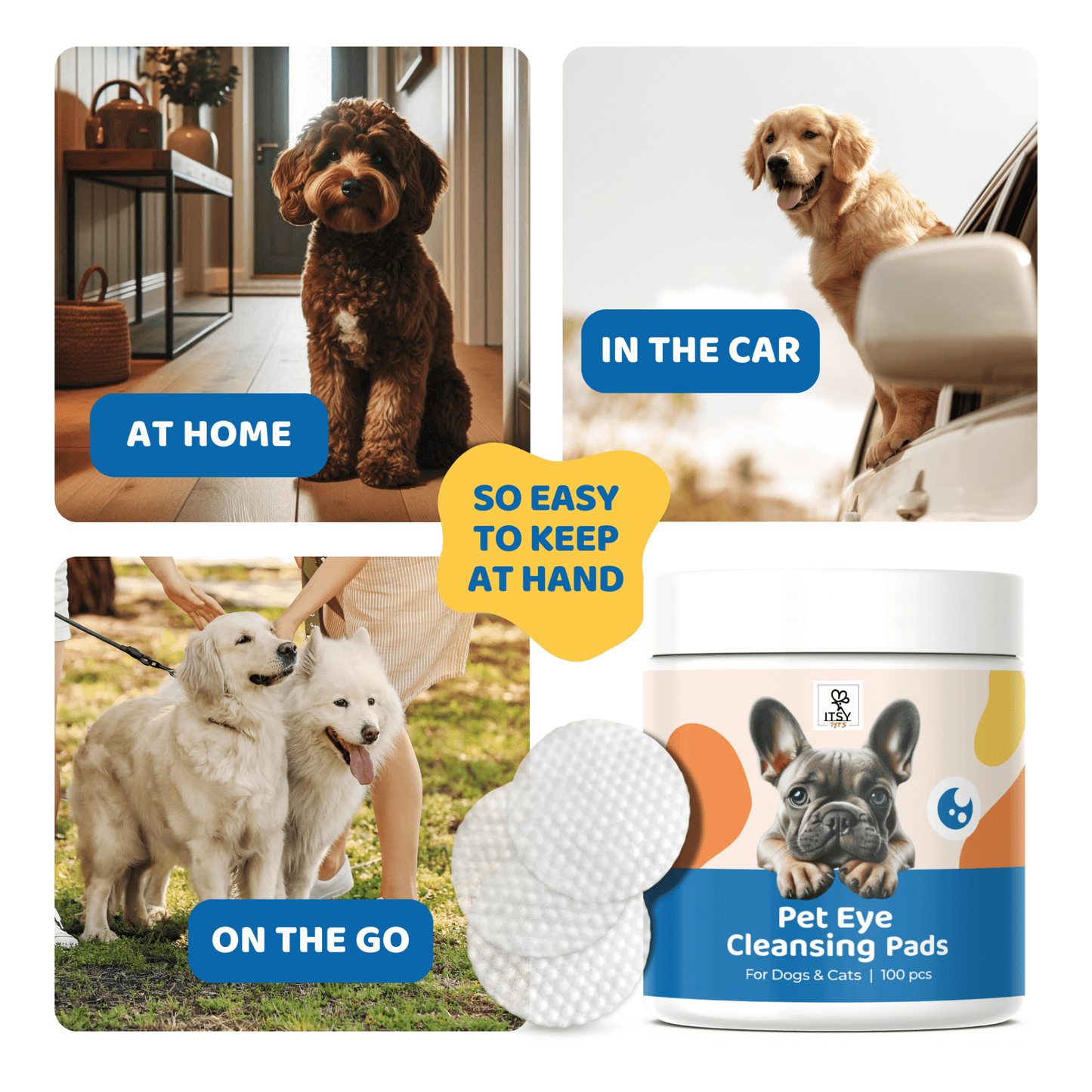 ITSY Pets Eye Cleansing Pads for Dogs & Cats - ITSY Pets